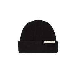 Chequerboard Beanie - Black