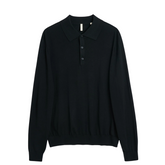 Merino Polo - Black
