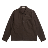 Arresskov Cotton Linen Twill Overshirt - Delicioso Brown