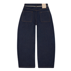 Wide Leg Felled Denim - Raw Indigo