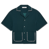 Whipstitch Resort Shirt - Epsom Green/White