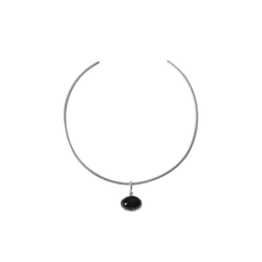 Embleme Collier - Silver/Onyx