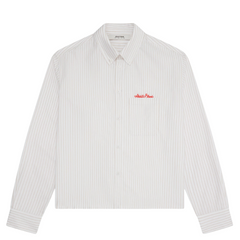 Oxford Script Shirt - Beige/White
