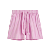 Poplin Pyjamas Shorts - Purple Pink Stripes
