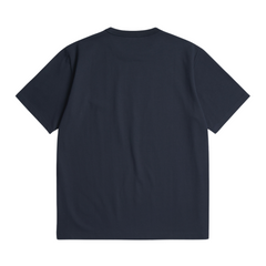 Holger Organic Boat Print T-Shirt - Dark Navy