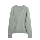 Donegal Zip Cardigan - Green