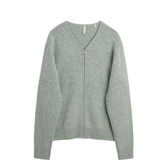 Donegal Zip Cardigan - Green