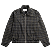 Stensholt Cotton Wool Check Blouson - Charcoal Grey