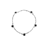 Lago Necklace - Silver/Onyx