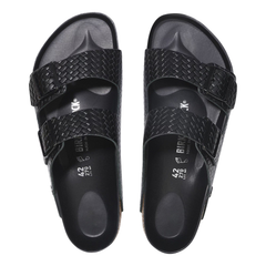Arizona Rivet Logo Natural Leather - Woven Embossed Black