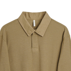 Rugby Waffle Tee LS - Khaki