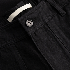Kvitfjell Relaxed Cotton Wool Herringbone Pant - Black
