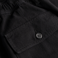 Kvitfjell Relaxed Cotton Wool Herringbone Pant - Black