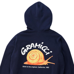 Snail Hooded Swatshirt - Navy
