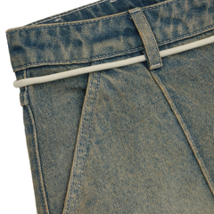 Wide Denim Short - Dirty Wash