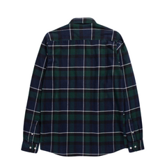 Anton Brushed Flannel Check - Black Watch Check