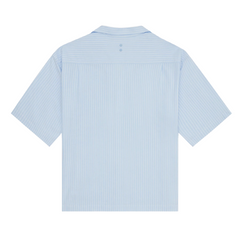 Script Short Sleeve Shirt - Blue/White