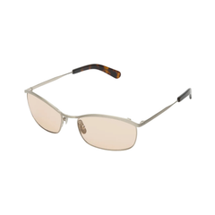 CASIER - Brushed Silver/Dark Tortoise/Peach Lens