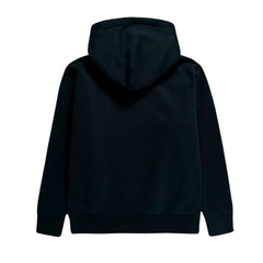 Arne Relaxed Organic Brushed Fleece Large N Hoodie - Dark Navy