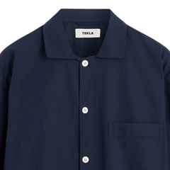 Poplin Pyjamas Shirt - True Navy