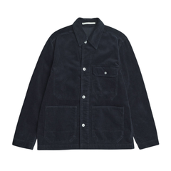 Folke Wide Corduroy Chore Jacket - Dark Navy