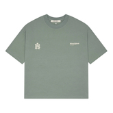 Dual Logo T-Shirt - Sage/Ecru