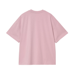 S/S Signature Script T-Shirt - Hortensia/White