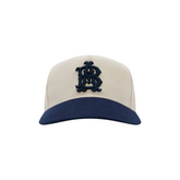 Monogram Contrast Cap - Ecru/Navy