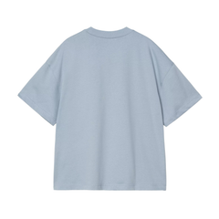 S/S Signature Script T-Shirt - Frosted Blue/White