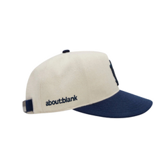 Monogram Contrast Cap - Ecru/Navy
