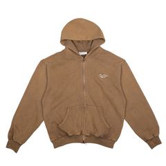 Angel Dust Zip Hoodie - Brown