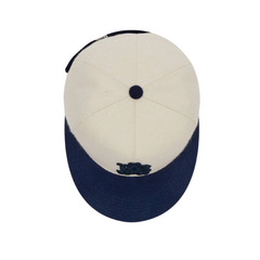 Monogram Contrast Cap - Ecru/Navy