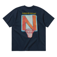 N Basketball Hoop Tee - Navy