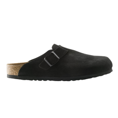 Boston Soft Footbed Suede Leather - Black