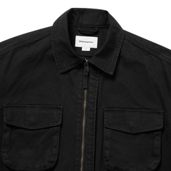 Washed Zip Shirt - Black