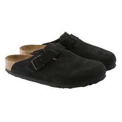Boston Soft Footbed Suede Leather - Black