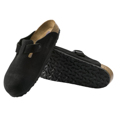 Boston Soft Footbed Suede Leather - Black