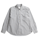 Falster Fine Check Oversize Shirt - Cerulean
