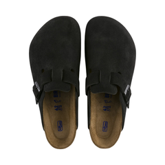 Boston Soft Footbed Suede Leather - Black