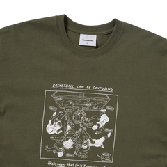 Confusing Basketball Tee - Olive