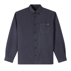 Chemise Mateo Logo Shirt - Bleu Acier