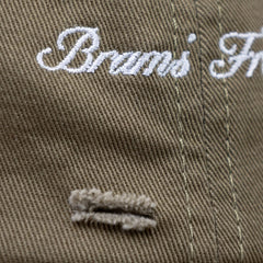 Distressed Script Logo Cap - Olive Green