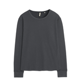 Waffle Tee LS - Washed Black