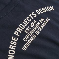 Simon Organic Arch Print T-Shirt - Dark Navy