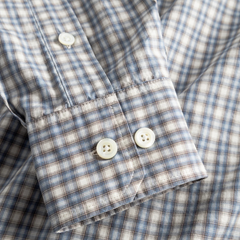 Falster Fine Check Oversize Shirt - Cerulean
