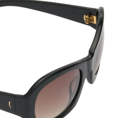 EZRA - Solid Black / Brown Gradient Lens
