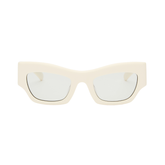 SHADE 03 - Solid Cream White/Transparent Grey Lens