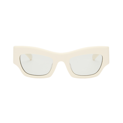 SHADE 03 - Solid Cream White/Transparent Grey Lens