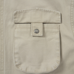 Washed Zip Shirt - Stone