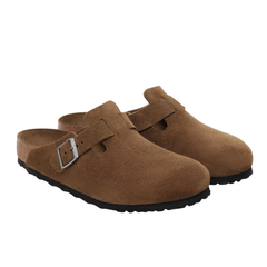 Boston Soft Footbed Suede Leather - Dark Tea Tonal